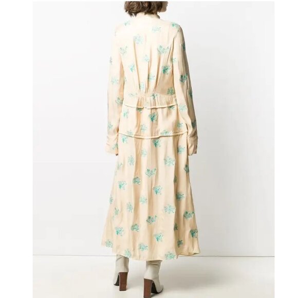 JIL SANDER *Stunning* Embroidered Floral Midi Shirt Dress - Picture 4 of 15